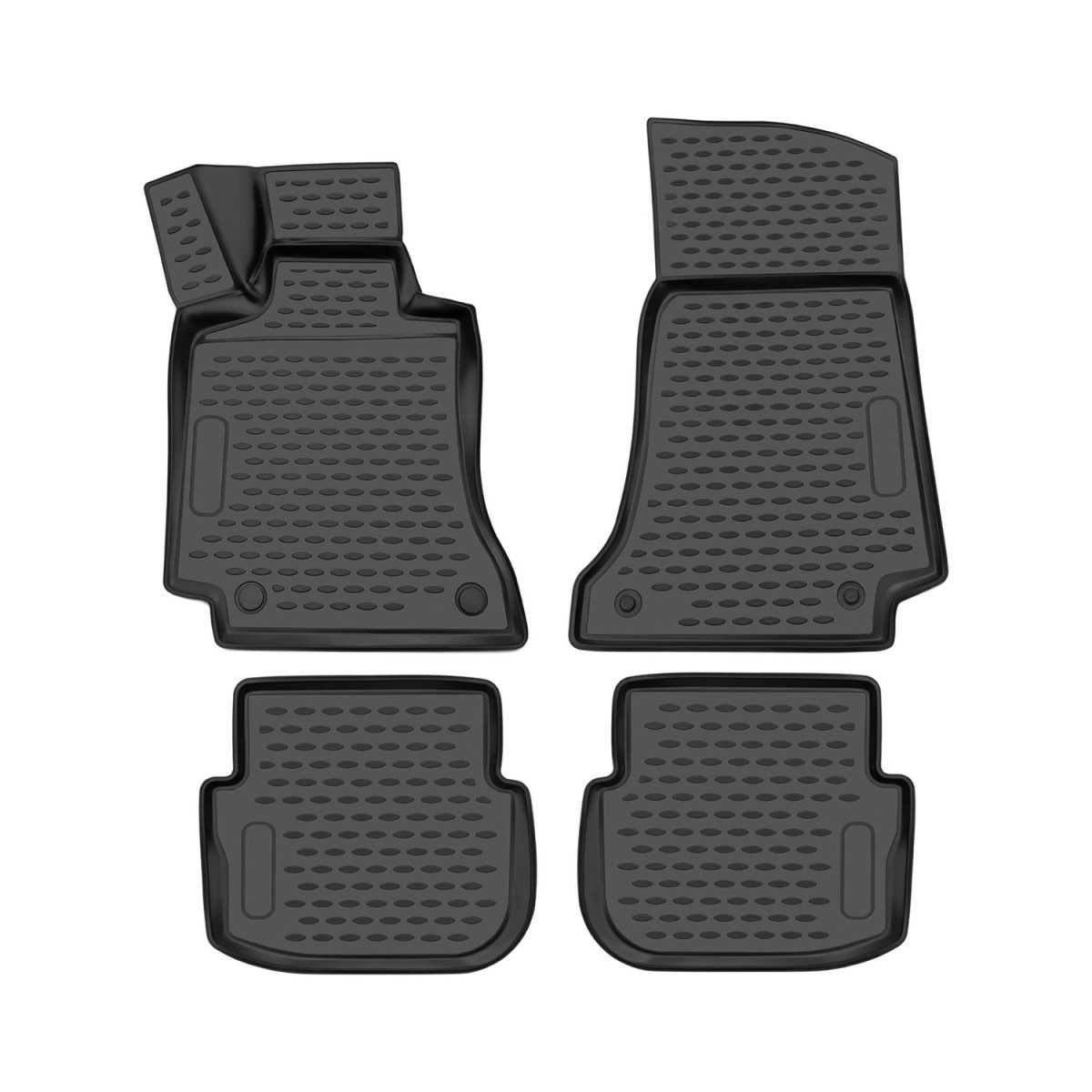 Mercedes C Class Floor Mats - Omac - Rubber TPE - Black - 2017-2023 Mercedes C Class Floor Mats - Omac - Rubber TPE - Black - 2017-2023